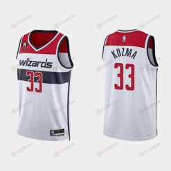 Washington Wizards Kyle Kuzma 33 2022-23 Association Edition White Men Jersey Swingman