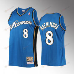 Washington Wizards Rui Hachimura 8 Blue Hardwood Classics Men Jersey