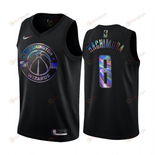 Washington Wizards Rui Hachimura 8 Jersey Iridescent Holographic Black Limited Edition