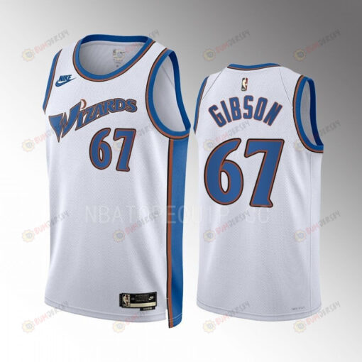 Washington Wizards Taj Gibson 67 2022-23 Classic Edition White Jersey Swingman