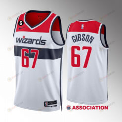 Washington Wizards Taj Gibson 67 White Association Edition Men Jersey 2022-23 Swingman