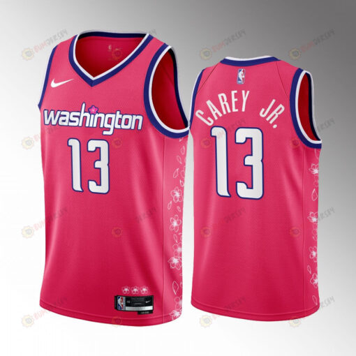 Washington Wizards Vernon Carey Jr. 13 2022-23 Cherry Blossom City Pink Jersey Swingman