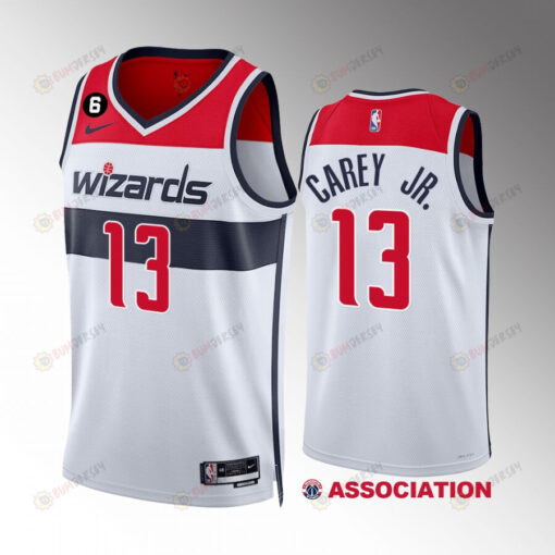 Washington Wizards Vernon Carey Jr. 13 White Association Edition Men Jersey 2022-23 Swingman