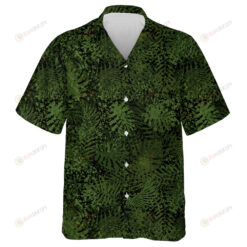 Watercolor Brush Stroke Summer Hawaiian Tropical Leaves Camo Hawaiian Shirt