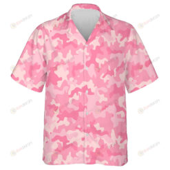 Watercolor Girly Camo Pink Textured Military Pattern Hawaiian Shirt