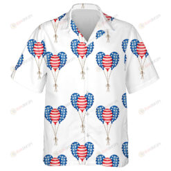 Watercolor Paint Balloons Bunch For Independence Day Hawaiian Shirt