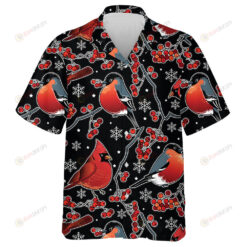 Watercolor Red Cardinal Beautiful Retro Christmas Hawaiian Shirt