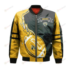 Waterloo Warriors Bomber Jacket 3D Printed Flame Ball Pattern