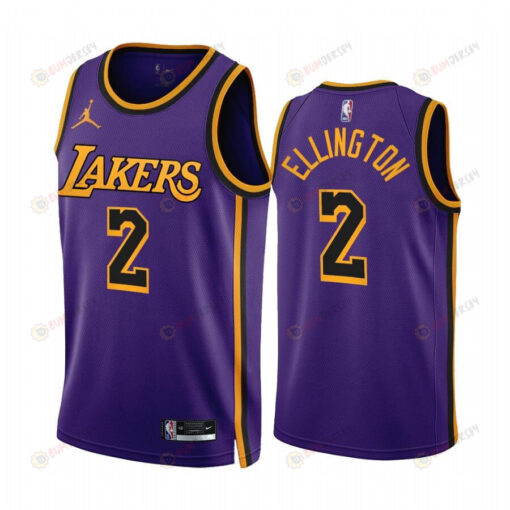 Wayne Ellington 2022-23 Los Angeles Lakers Purple 2 Statement Edition Jersey - Men Jersey