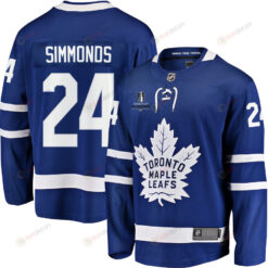 Wayne Simmonds 24 Toronto Maple Leafs Stanley Cup 2023 Playoffs Patch Home Breakaway Men Jersey - Blue