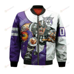 Weber State Wildcats Bomber Jacket 3D Printed Football