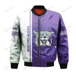 Weber State Wildcats Bomber Jacket 3D Printed Half Style