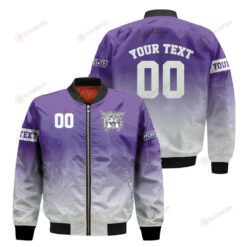 Weber State Wildcats Fadded Bomber Jacket 3D Printed