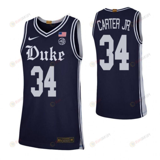 Wendell Carter Jr 34 Elite Duke Blue Devils Basketball Jersey Navy