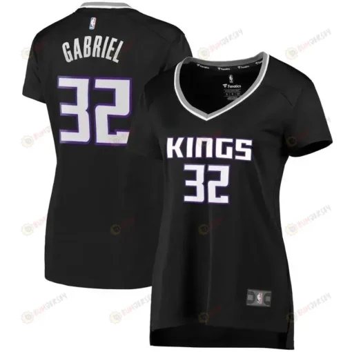 Wenyen Gabriel Sacramento Kings Women's Fast Break Player Jersey - Statement Edition - Black