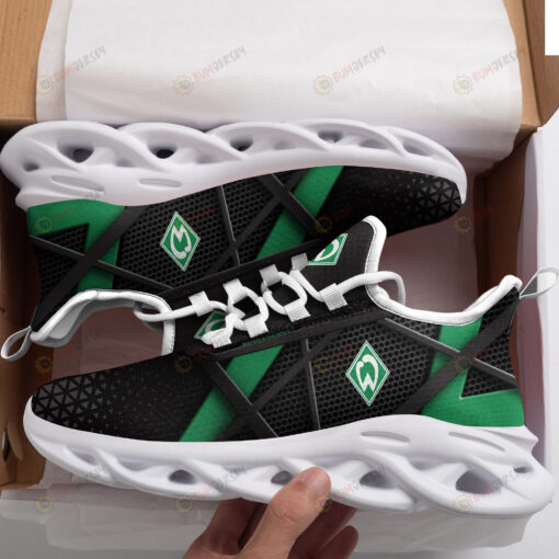 Werder Bremen Logo Custom Name Pattern 3D Max Soul Sneaker Shoes In Black