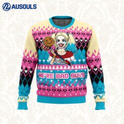 We're Bad Guys Harley Quinn DC Comics Ugly Sweaters For Men Women Unisex