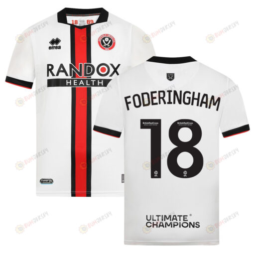 Wes Foderingham 18 Sheffield United 2022-23 Away Jersey - White