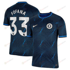 Wesley Fofana 33 Chelsea 2023/24 Away Men Jersey - Navy