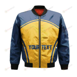 West Virginia Mountaineers Bomber Jacket 3D Printed Custom Text And Number Curve Style Sport
