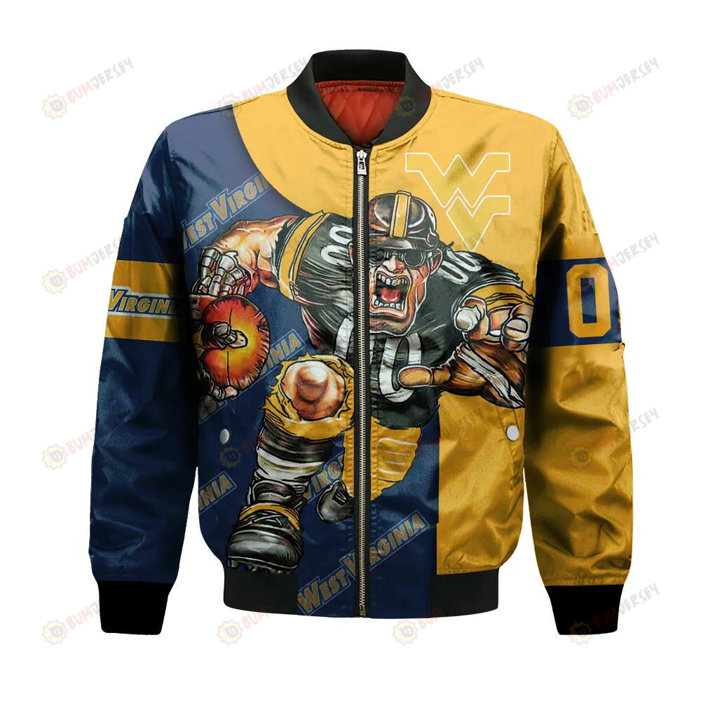 West Virginia Mountaineers Bomber Jacket 3D Printed Football