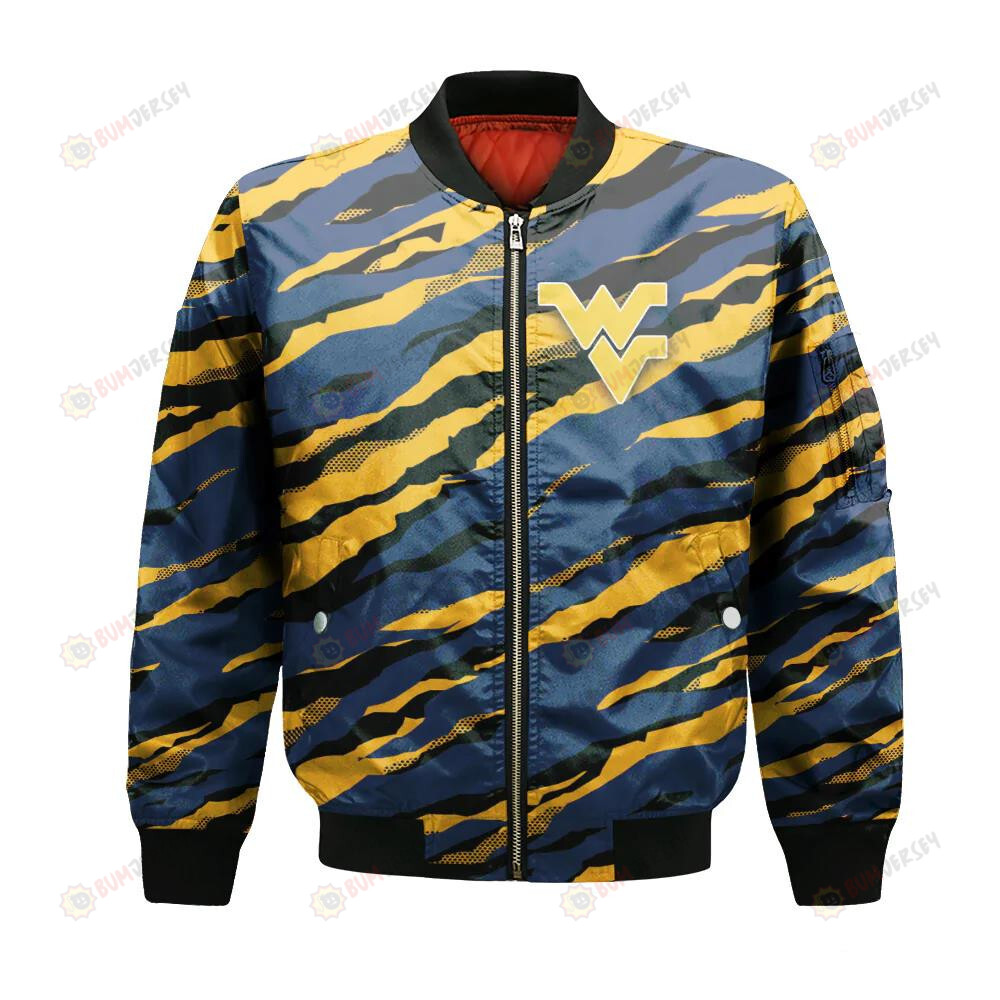 West Virginia Mountaineers Bomber Jacket 3D Printed Sport Style Team Logo Pattern