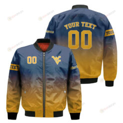 West Virginia Mountaineers Fadded Bomber Jacket 3D Printed