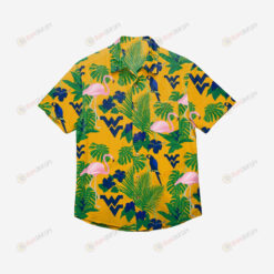 West Virginia Mountaineers Floral Button Up Hawaiian Shirt