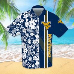 West Virginia Mountaineers Hawaiian Shirt With Floral Pattern