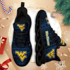 West Virginia Mountaineers Logo Brocade Pattern 3D Max Soul Sneaker Shoes