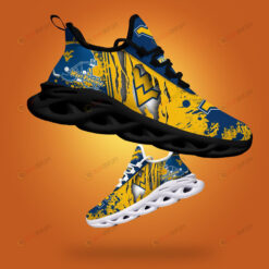 West Virginia Mountaineers Logo Torn And Splatter Pattern 3D Max Soul Sneaker Shoes