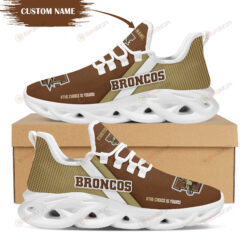 Western Michigan Broncos Logo Custom Name Pattern 3D Max Soul Sneaker Shoes