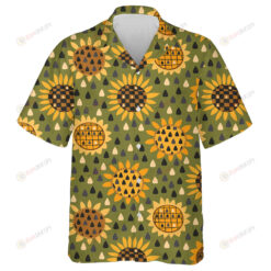 Western Plants Flowers Field With Colorul Seeds Hawaiian Shirt