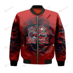 Weyburn Beavers Bomber Jacket 3D Printed Camouflage Vintage