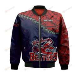 Weyburn Beavers Bomber Jacket 3D Printed Grunge Polynesian Tattoo