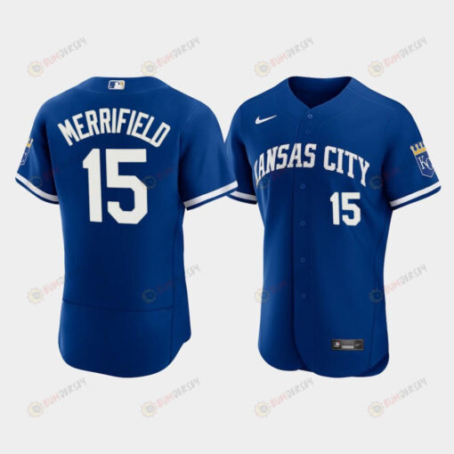 Whit Merrifield 15 Kansas City Royals Men's 2022-23 Alternate Jersey - Royal Jersey