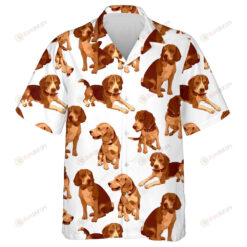 White Background With Sad Beagles Dog Hawaiian Shirt