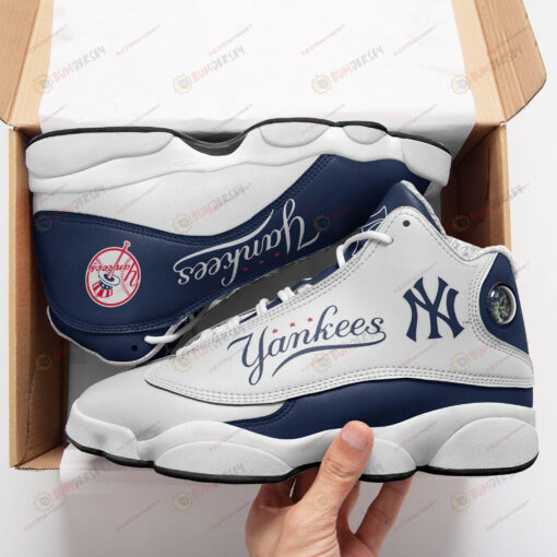 White Blue New York Yankees Air Jordan 13 Sneakers Sport Shoes