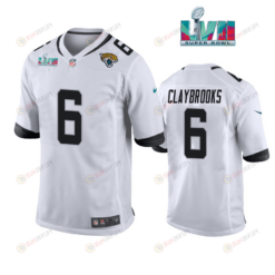 White Chris Claybrooks 6 Jacksonville Jaguars Super Bowl LVII Super Bowl LVII White Men's Jersey- White