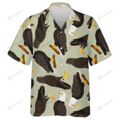 White Head And Black Head Eagles Sitting Hawaiian Shirt