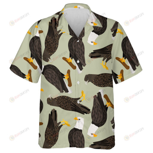 White Head And Black Head Eagles Sitting Hawaiian Shirt