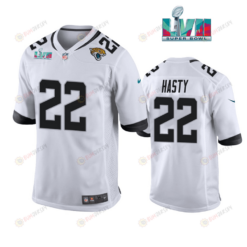 White Jamycal Hasty 22 Jacksonville Jaguars Super Bowl LVII Super Bowl LVII White Men's Jersey- White