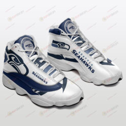 White Seattle Seahawks Air Jordan 13 Sneakers Sport Shoes