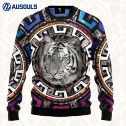 White Tiger Beauty Ugly Sweaters For Men Women Unisex