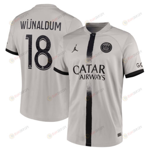 Wijnaldum 18 Paris Saint-Germain 2022/23 Away Breathe Stadium Men Jersey - Black