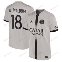 Wijnaldum 18 Paris Saint-Germain Youth 2022/23 Away Player Jersey - Black