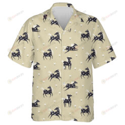 Wild Abstract Horse In The Field With Flowers Hawaiian Shirt