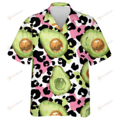 Wild African Leopard And Hand Drawn Avocado Hawaiian Shirt