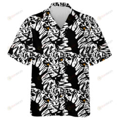 Wild African Leopard Ink Brush Strokes Hawaiian Shirt