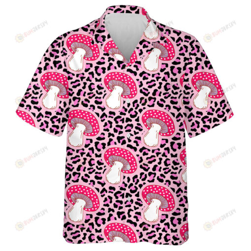 Wild African Leopard With Magic Mushrooms Hawaiian Shirt